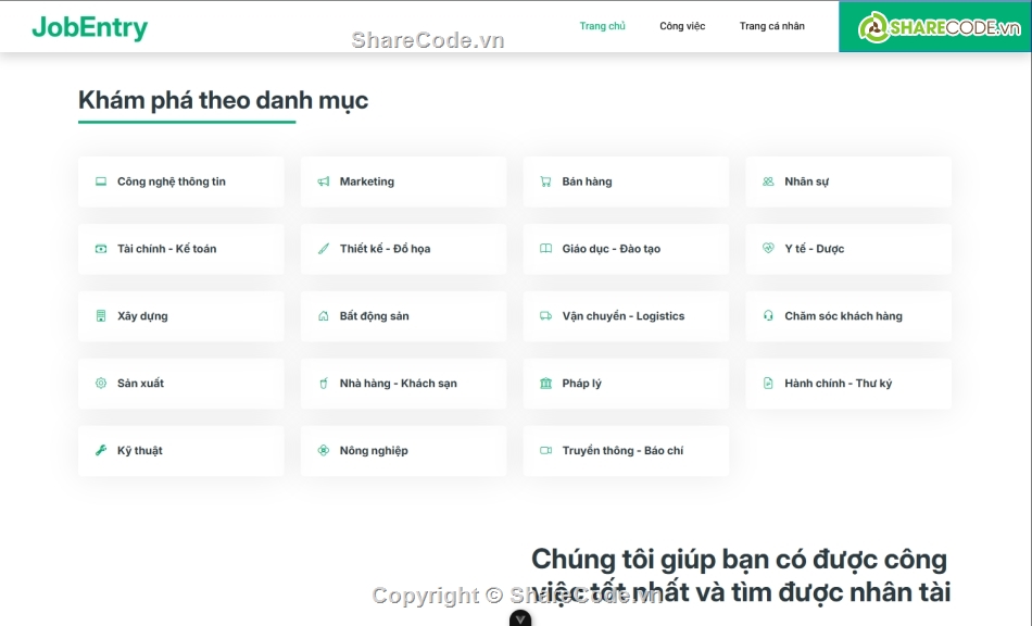 web,code web,Laravel,web việc làm,tìm việc,API
